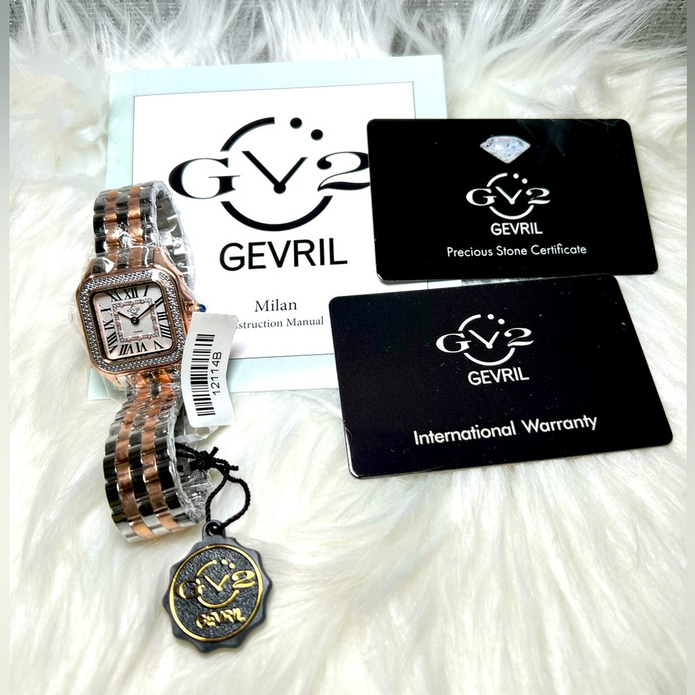 GV2 by Gevril Milan Two-tone watch in Rose Gold NWT